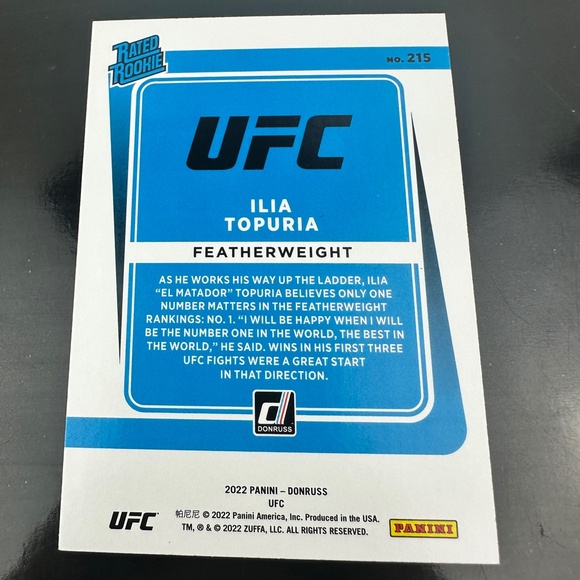 Ilia Topuria UFC Lightweight Champion 4 card bundle (3 Rookies) - Picture 9 of 9